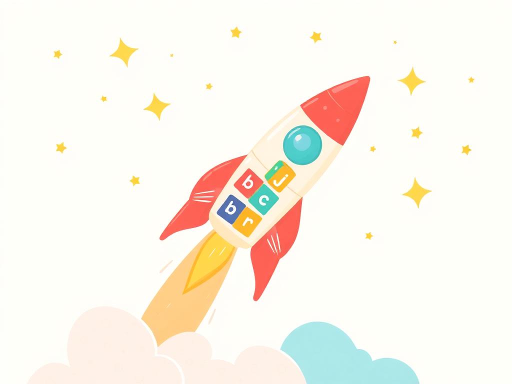 Word Rocket game illustration
